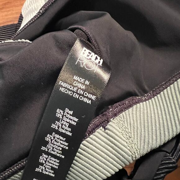 Beach Riot Shiny Ribbed Colorblock Sports Bra Size S - Picture 3 of 4